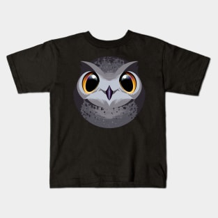 Bubble Great Horned Owl Kids T-Shirt